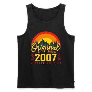 Birthday 2007 Birthday Born in 2007 Gift - Men's Premium Organic Tank Top - black - Front - Michal (187cm)