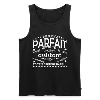 Assistent, der einzige Assistent, der wirkliche Assistent, - Männer Premium Bio Tank Top - Schwarz - Vorne - AI Model Male 178 light (178cm)