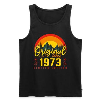 1973 Birthday Gift 1973 Birthday - Men's Premium Organic Tank Top - black - Front - AI Model Male 178 light (178cm)