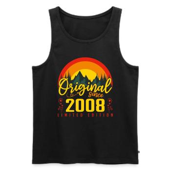 Geburtstagsgeschenk 2008 Geburtstag 2008 - Männer Premium Bio Tank Top - Schwarz - Vorne - AI Model Male 178 light (178cm)
