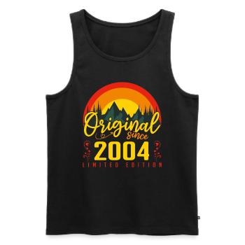 2004 Birthday Gift 2004 Birthday - Men's Premium Organic Tank Top - black - Front - AI Model Male 178 light (178cm)