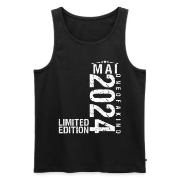 Mai 2024 Mai anniversaire Mai 2024 - Débardeur bio Premium Homme - noir - Devant - Michal (187cm)