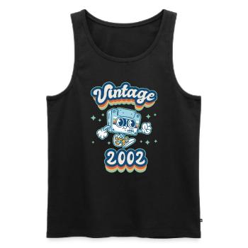 2002 Jahrgang Geburtstag Retro Vintage Geschenk - Männer Premium Bio Tank Top - Schwarz - Vorne - Michal (187cm)