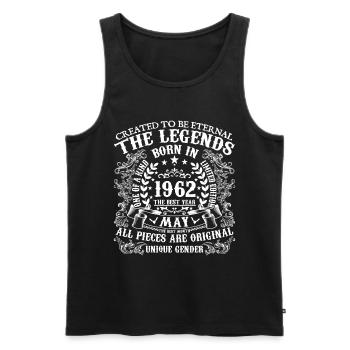 Mai 1962 Geburtstag 1962 Mai Bestes Jahr - Männer Premium Bio Tank Top - Schwarz - Vorne - AI Model Male 178 light (178cm)