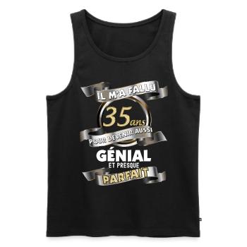 Geburtstag 35 Jahre alter Awesome Man Onkel Opa - Männer Premium Bio Tank Top - Schwarz - Vorne - Michal (187cm)