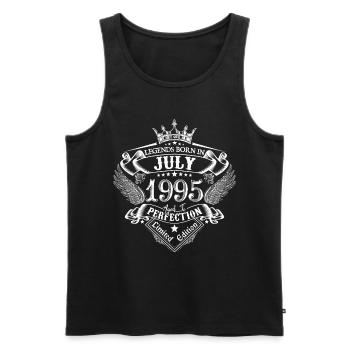 Juli 1995 Geburtstag Juli 1995 Juli - Männer Premium Bio Tank Top - Schwarz - Vorne - Michal (187cm)
