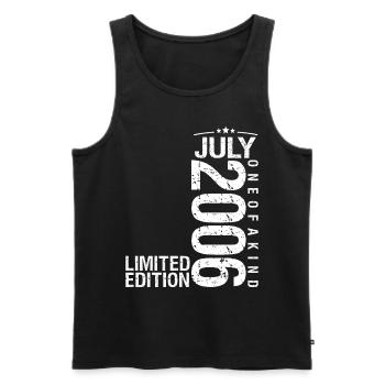 Juli 2006 Juli Jubiläum Juli 2006 - Männer Premium Bio Tank Top - Schwarz - Vorne - Michal (187cm)