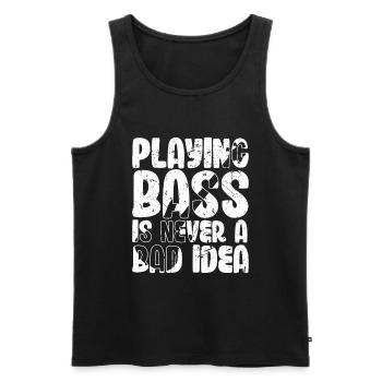 Playing Bass is Never a Bad Idea - Men's Premium Organic Tank Top - black - Front - Michal (187cm)