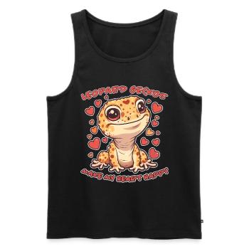 Leopardgecko Spruch Lustiges Leopardgecko Geschenk - Männer Premium Bio Tank Top - Schwarz - Vorne - AI Model Male 178 light (178cm)