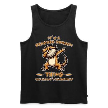 Dabbing Bearded Dragons Saying Joke Bearded Dragons Gift - Men's Premium Organic Tank Top - black - Front - Michal (187cm)