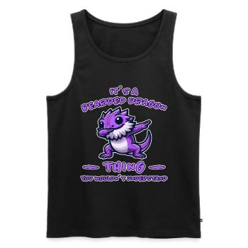 Dabbing Bearded Dragons Saying Joke Bearded Dragons Gift - Men's Premium Organic Tank Top - black - Front - Michal (187cm)