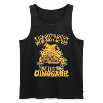 Bearded Dragon Saying Fun Funny Bearded Dragon Gift - Men's Premium Organic Tank Top - black - Front - Michal (187cm)