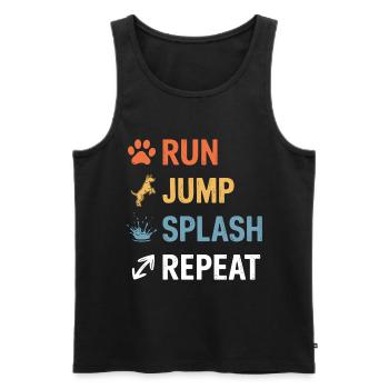 Dock Diving Spruch Dog Diving Dock Diving Geschenk - Männer Premium Bio Tank Top - Schwarz - Vorne - AI Model Male 178 light (178cm)