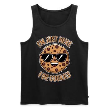 Cookies Saying Chocolate Cookies Funny Cookie Gift - Men's Premium Organic Tank Top - black - Front - AI Model Male 178 light (178cm)