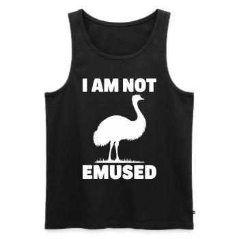 Emu Saying Australia Emus Funny Emu Gift - Men's Premium Organic Tank Top - black - Front - AI Model Male 178 light (178cm)
