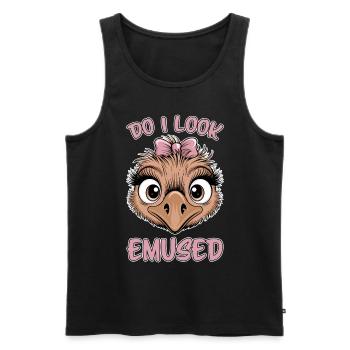 Emu Saying Australia Emus Funny Emu Gift - Men's Premium Organic Tank Top - black - Front - AI Model Male 178 light (178cm)