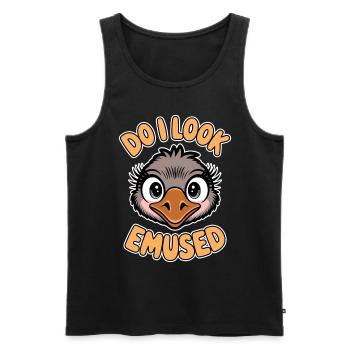 Emu Saying Australia Emus Funny Emu Gift - Men's Premium Organic Tank Top - black - Front - AI Model Male 178 light (178cm)