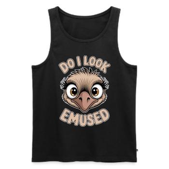 Emu Saying Australia Emus Funny Emu Gift - Men's Premium Organic Tank Top - black - Front - AI Model Male 178 light (178cm)