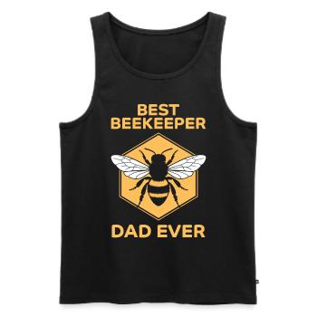Beekeeper Saying Beekeeping Bee Funny Beekeeper Gift - Men's Premium Organic Tank Top - black - Front - AI Model Male 178 light (178cm)