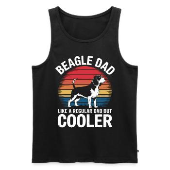 Beagle Dad Dog Father Funny Beagle Gift - Men's Premium Organic Tank Top - black - Front - AI Model Male 178 light (178cm)