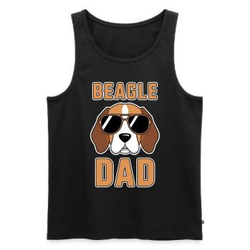 Beagle Dad Dog Father Funny Beagle Gift - Men's Premium Organic Tank Top - black - Front - AI Model Male 178 light (178cm)
