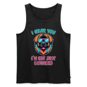 Leonberger Saying Funny Leonberger Gift - Men's Premium Organic Tank Top - black - Front - Michal (187cm)
