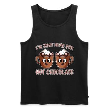 Cocoa Saying Hot Chocolate Fun Cocoa Gift - Men's Premium Organic Tank Top - black - Front - AI Model Male 178 light (178cm)