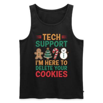 Cookies Disant Drôle De Noël Cadeau - Débardeur bio Premium Homme - noir - Devant - AI Model Male 178 light (178cm)