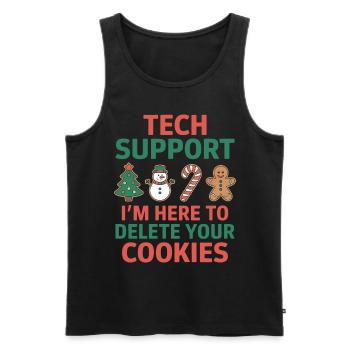 Cookies Saying Funny Christmas Cookies Gift - Men's Premium Organic Tank Top - black - Front - AI Model Male 178 light (178cm)