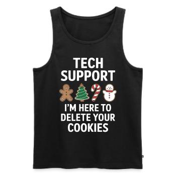 Cookies Saying Funny Christmas Cookies Gift - Men's Premium Organic Tank Top - black - Front - AI Model Male 178 light (178cm)