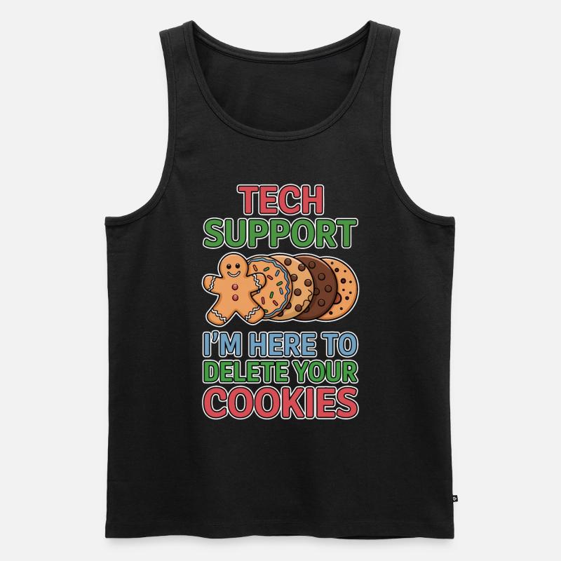 Cookies Spruch Lustig Weihnachtsplätzchen Geschenk - Männer Premium Bio Tank Top - Schwarz