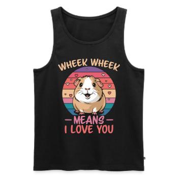 Guinea Pig Saying, Guinea Pig Gift - Men's Premium Organic Tank Top - black - Front - Michal (187cm)