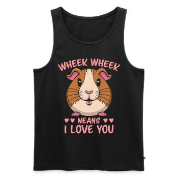 Guinea Pig Saying, Guinea Pig Gift - Men's Premium Organic Tank Top - black - Front - Michal (187cm)