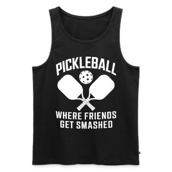 Pickleball Saying Funny Pickleball Gift - Men's Premium Organic Tank Top - black - Front - Michal (187cm)