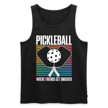 Pickleball Spruch Lustiges Pickleball Geschenk - Männer Premium Bio Tank Top - Schwarz - Vorne - AI Model Male 178 light (178cm)