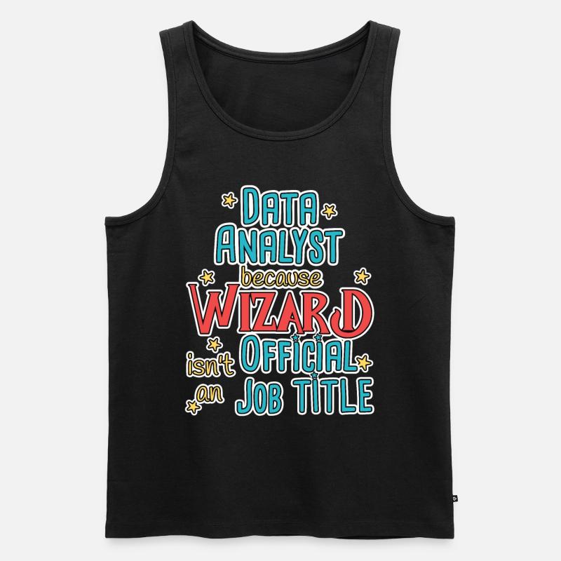 Data Analyst Wizard - Men's Premium Organic Tank Top - black
