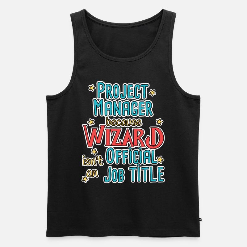 Project Manager Wizard - Männer Premium Bio Tank Top - Schwarz