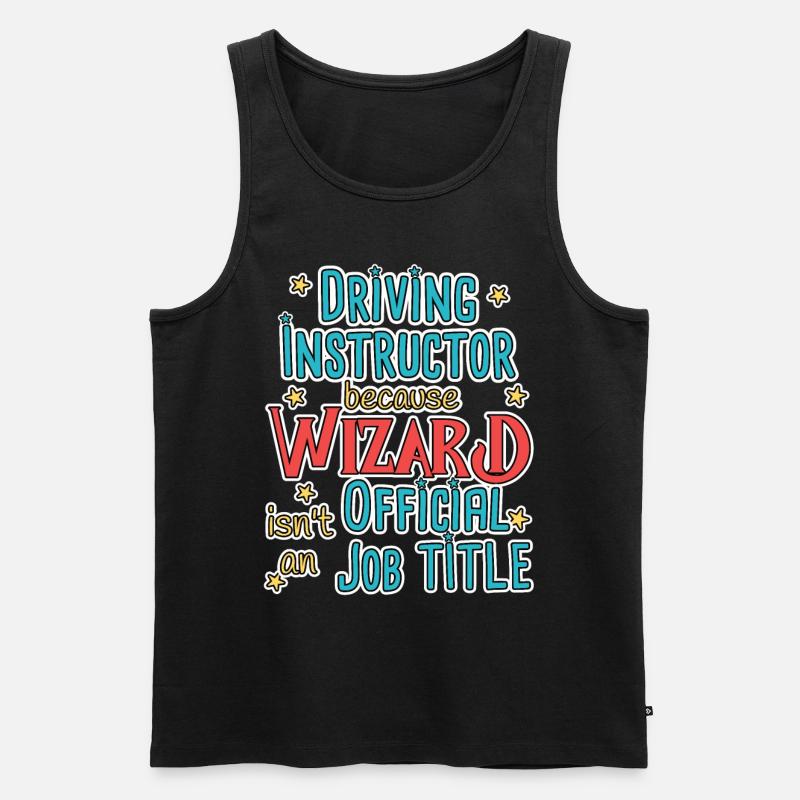 Driving Instructor Wizard Fahrschule - Männer Premium Bio Tank Top - Schwarz
