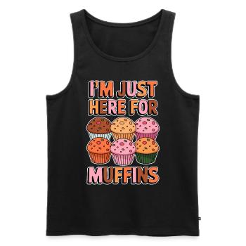 Muffin Disant Muffins Drôle Muffins Cadeau - Débardeur bio Premium Homme - noir - Devant - AI Model Male 178 light (178cm)