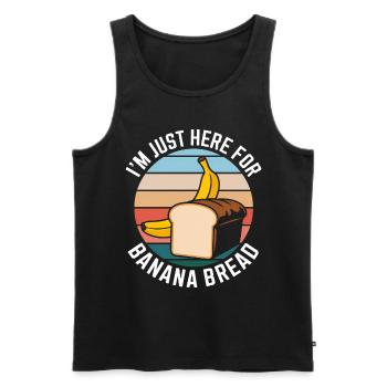 Banana Bread Saying Funny Banana Bread Gift - Men's Premium Organic Tank Top - black - Front - AI Model Male 178 light (178cm)