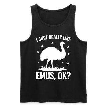 Emu Saying Australia Emus Funny Emu Gift - Men's Premium Organic Tank Top - black - Front - AI Model Male 178 light (178cm)