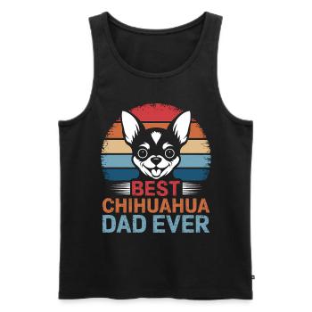 Chihuahua Disant Papa Drôle Chihuahua Cadeau - Débardeur bio Premium Homme - noir - Devant - Michal (187cm)
