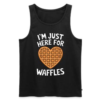 Waffeln Spruch Dessert Lustiges Waffeln Geschenk - Männer Premium Bio Tank Top - Schwarz - Vorne - AI Model Male 178 light (178cm)