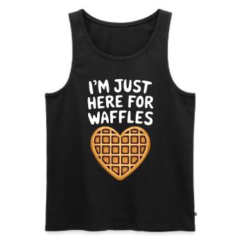 Waffeln Spruch Dessert Lustiges Waffeln Geschenk - Männer Premium Bio Tank Top - Schwarz - Vorne - AI Model Male 178 light (178cm)