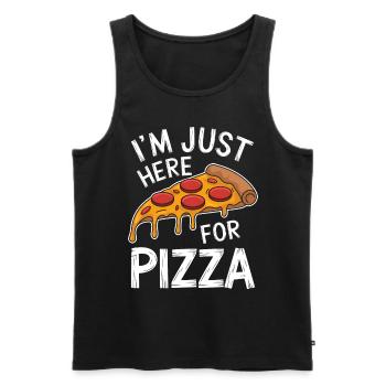 Pizza Saying Joke Pizzeria Funny Pizza Gift - Men's Premium Organic Tank Top - black - Front - AI Model Male 178 light (178cm)
