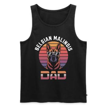Belgian Shepherd Saying Malinois Gift - Men's Premium Organic Tank Top - black - Front - AI Model Male 178 light (178cm)