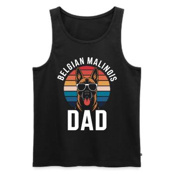 Belgian Shepherd Saying Malinois Gift - Men's Premium Organic Tank Top - black - Front - AI Model Male 178 light (178cm)