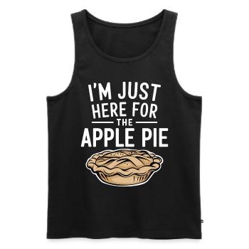 Tarte aux pommes disant drôle Cadeau de tarte aux pommes - Débardeur bio Premium Homme - noir - Devant - Michal (187cm)