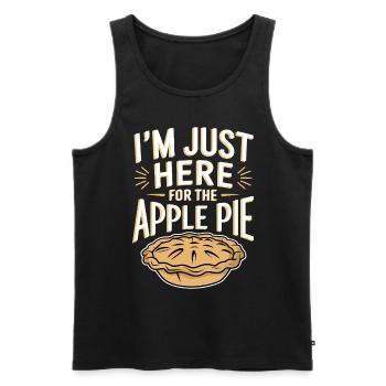 Tarte aux pommes disant drôle Cadeau de tarte aux pommes - Débardeur bio Premium Homme - noir - Devant - Michal (187cm)