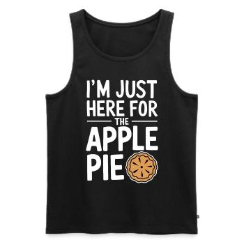 Tarte aux pommes disant drôle Cadeau de tarte aux pommes - Débardeur bio Premium Homme - noir - Devant - Michal (187cm)